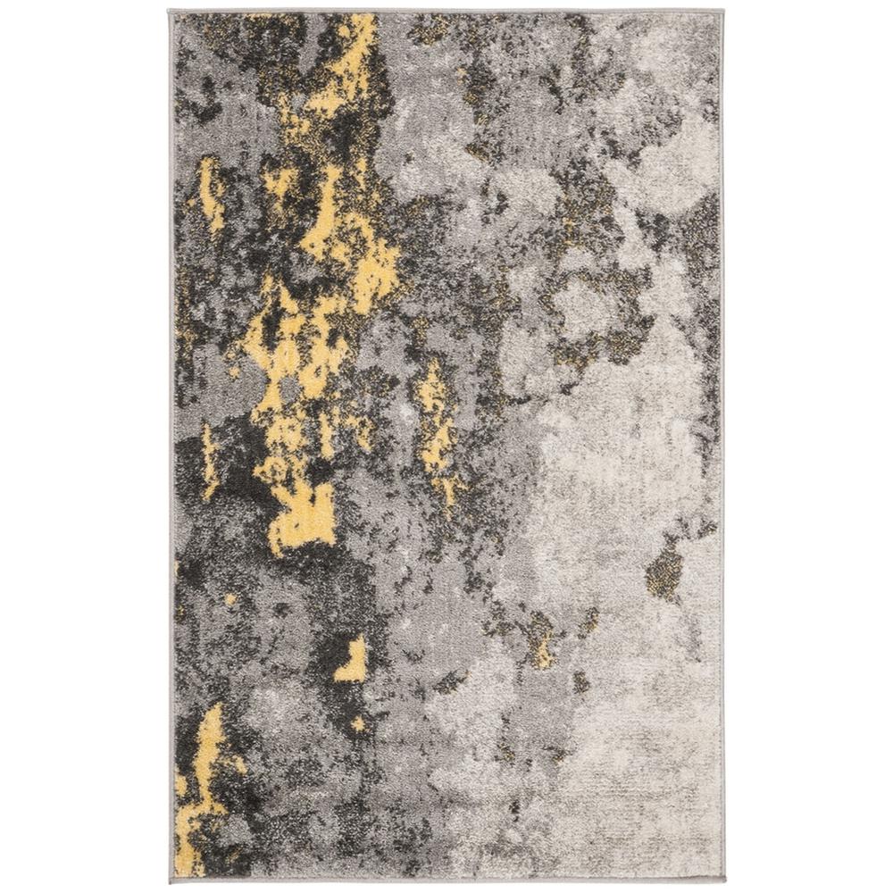 Adirondack, GREY / YELLOW, 2'-6" X 4', Area Rug. Picture 1