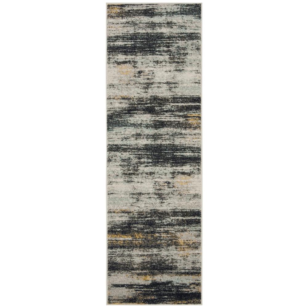ADIRONDACK, LIGHT GREY / BLACK, 2'-6" X 8', Area Rug. Picture 1