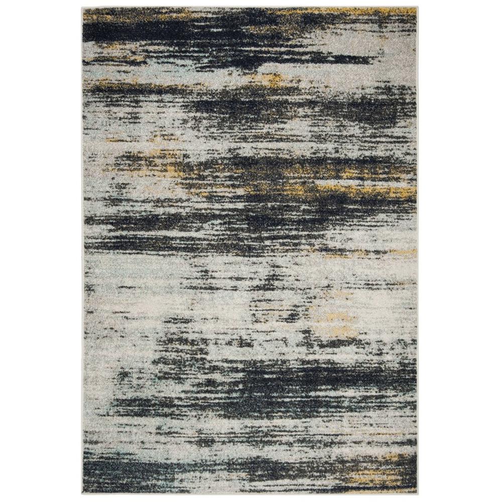 ADIRONDACK, LIGHT GREY / BLACK, 4' X 6', Area Rug. Picture 1