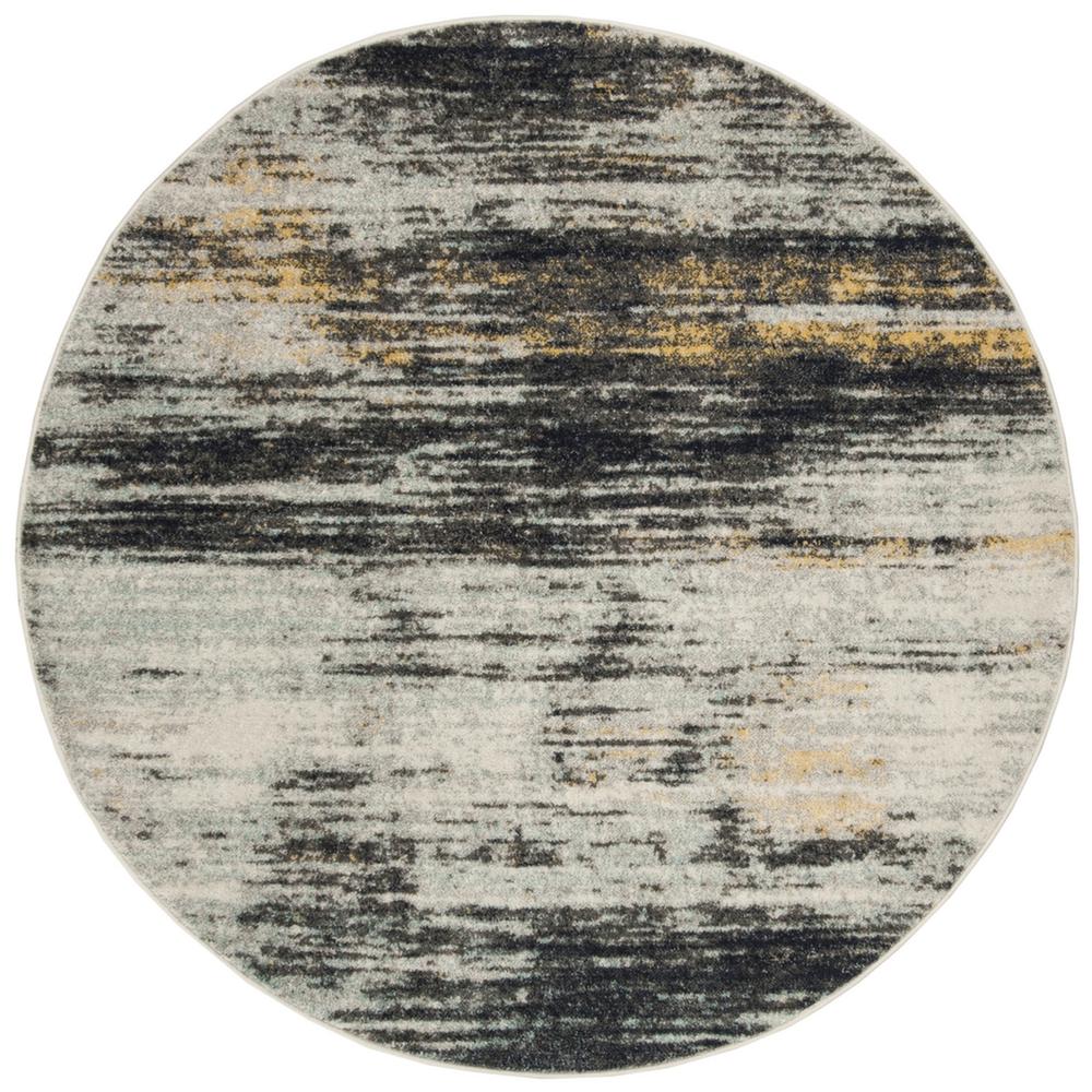 ADIRONDACK, LIGHT GREY / BLACK, 6' X 6' Round, Area Rug. Picture 1
