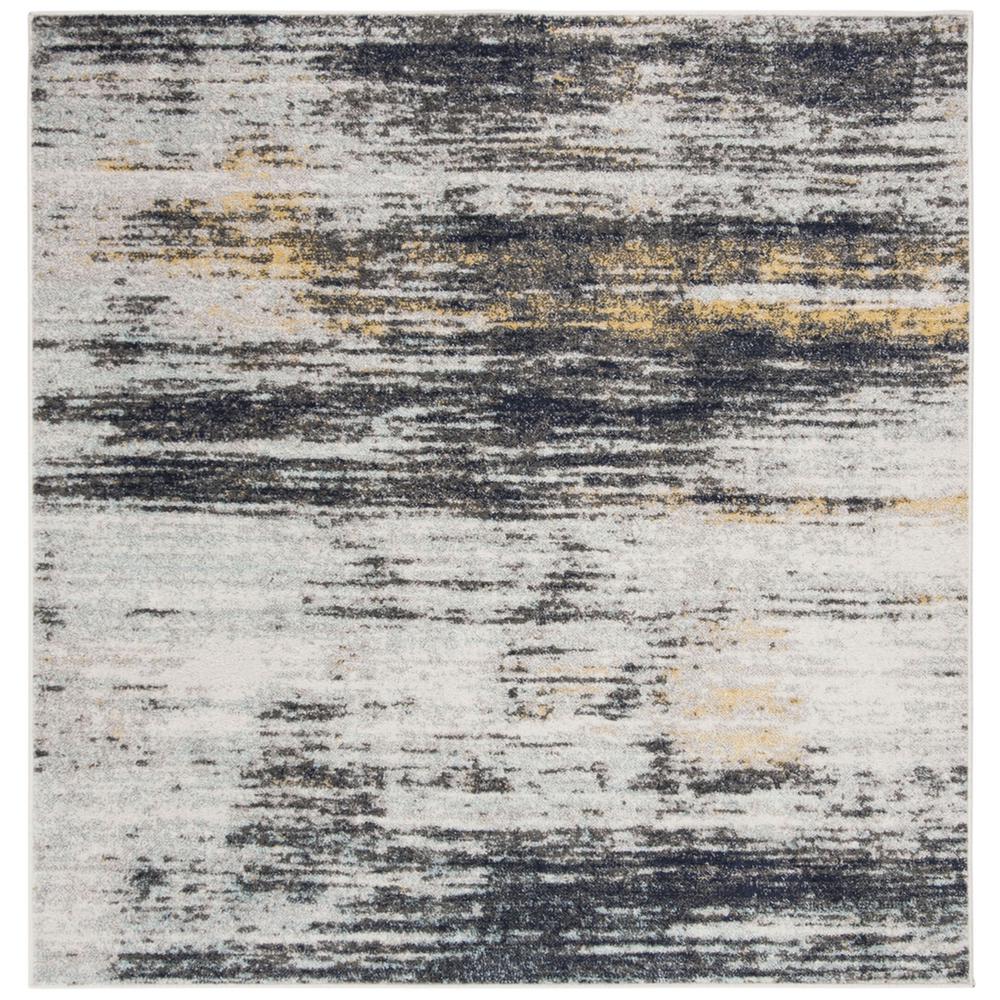 ADIRONDACK, LIGHT GREY / BLACK, 6' X 6' Square, Area Rug. Picture 1