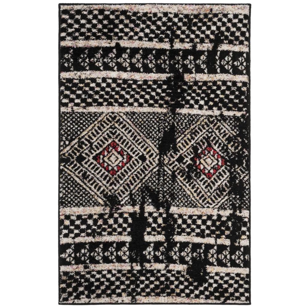ADIRONDACK, BLACK / LIGHT GREY, 3' X 5', Area Rug. Picture 1