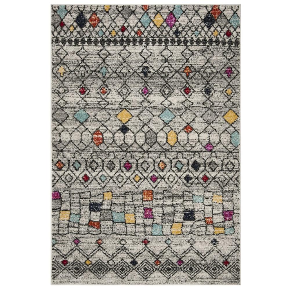 ADIRONDACK, LIGHT GREY / FUCHSIA, 4' X 6', Area Rug, ADR204F-4. Picture 1