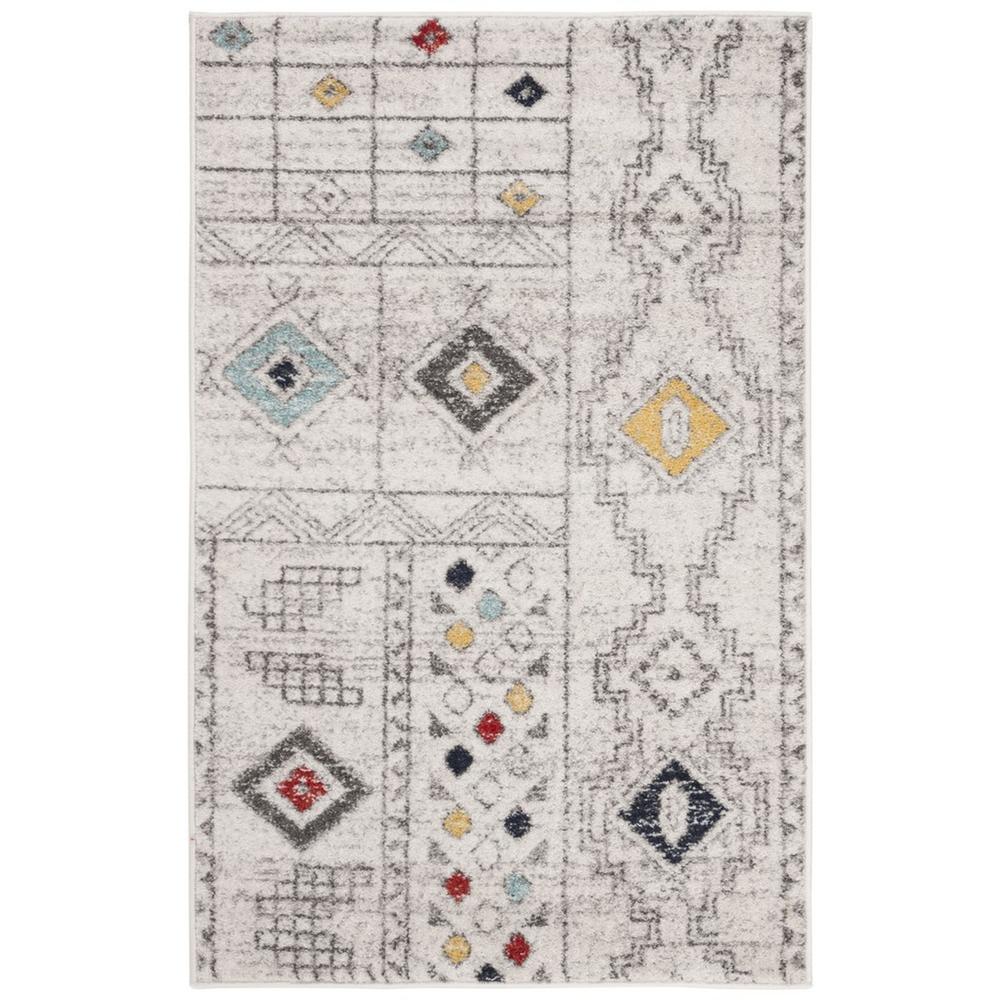 ADIRONDACK, LIGHT GREY / AQUA, 3' X 5', Area Rug. Picture 1