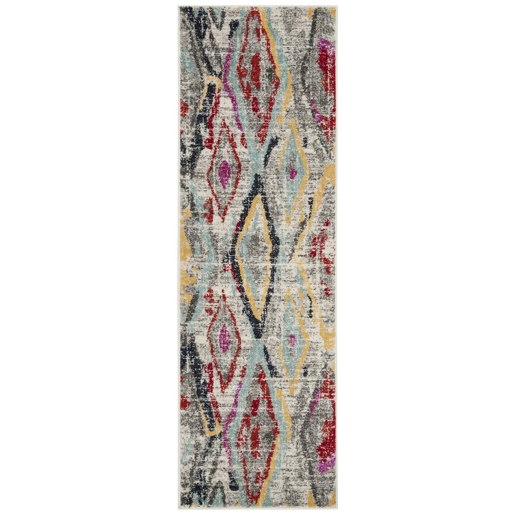 ADIRONDACK, LIGHT GREY / RED, 2'-6" X 8', Area Rug, ADR209F-28. Picture 1