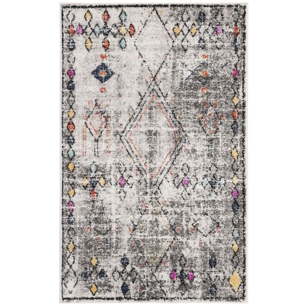 ADIRONDACK, LIGHT GREY / FUCHSIA, 3' X 5', Area Rug, ADR210F-3. Picture 1