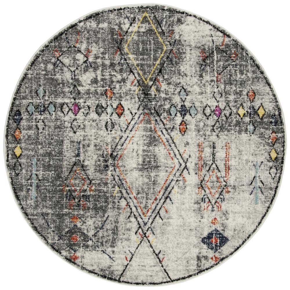 ADIRONDACK, LIGHT GREY / FUCHSIA, 6' X 6' Round, Area Rug, ADR210F-6R. Picture 1