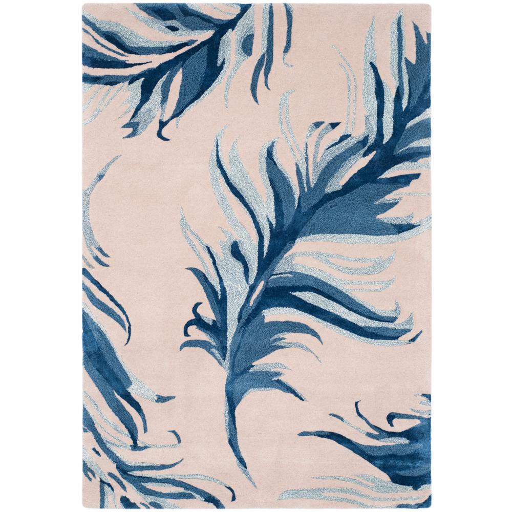 ALR-ALLURE, BEIGE / BLUE, 4' X 6', Area Rug. Picture 1