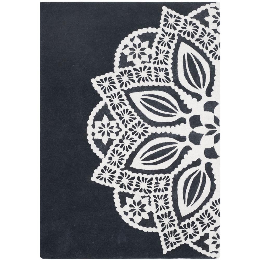 ALR-ALLURE, GREY / IVORY, 5' X 8', Area Rug. Picture 1