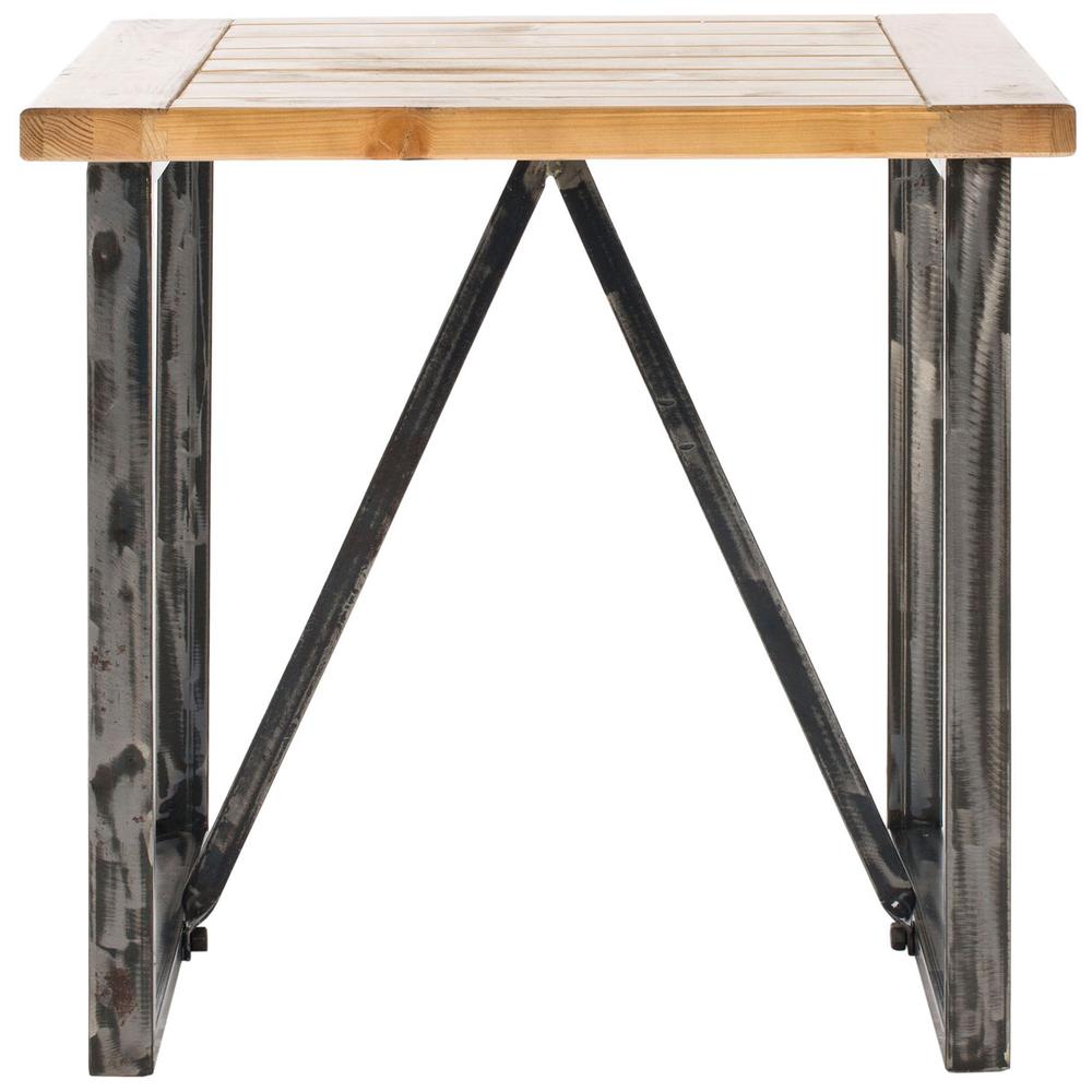 CHASE WOOD TOP END TABLE. Picture 1