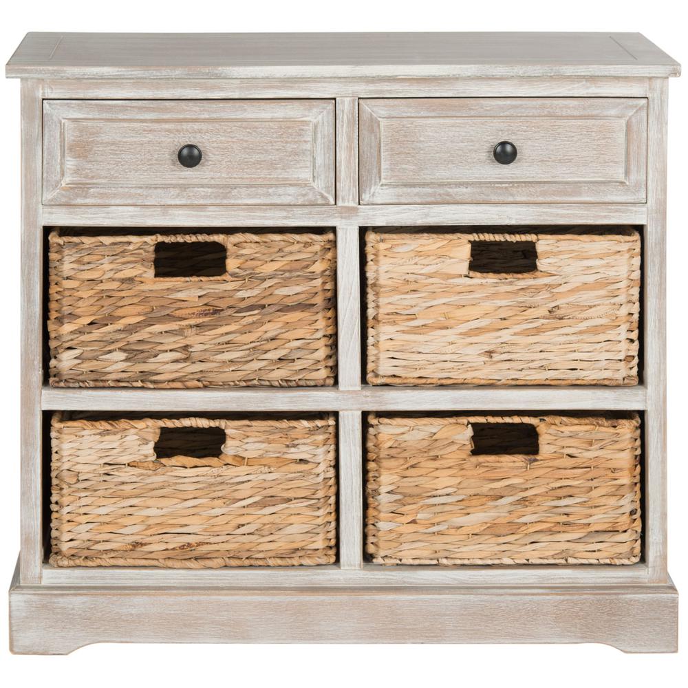 HERMAN STORAGE UNIT W/ WICKER BASKETS, AMH5702G. Picture 1