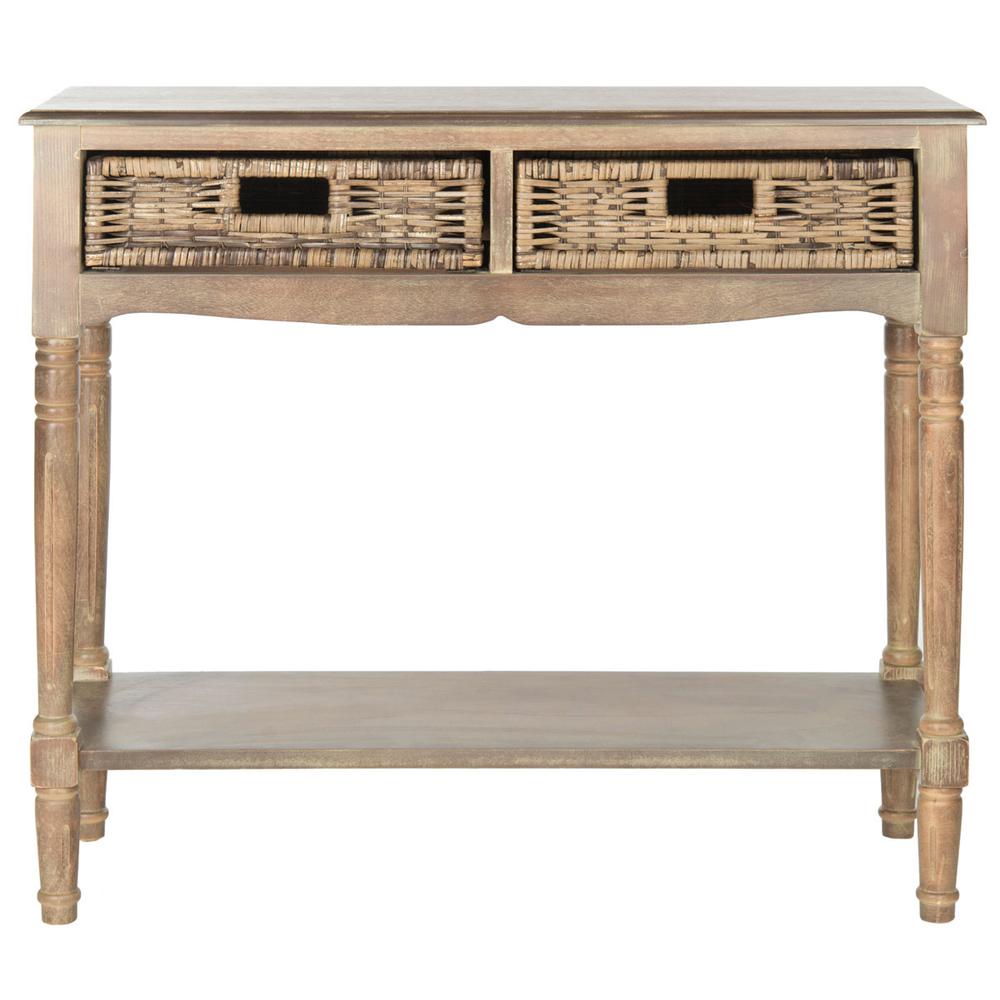 CDARK GREYIN 2 DRAWER CONSOLE, AMH5716B. Picture 1