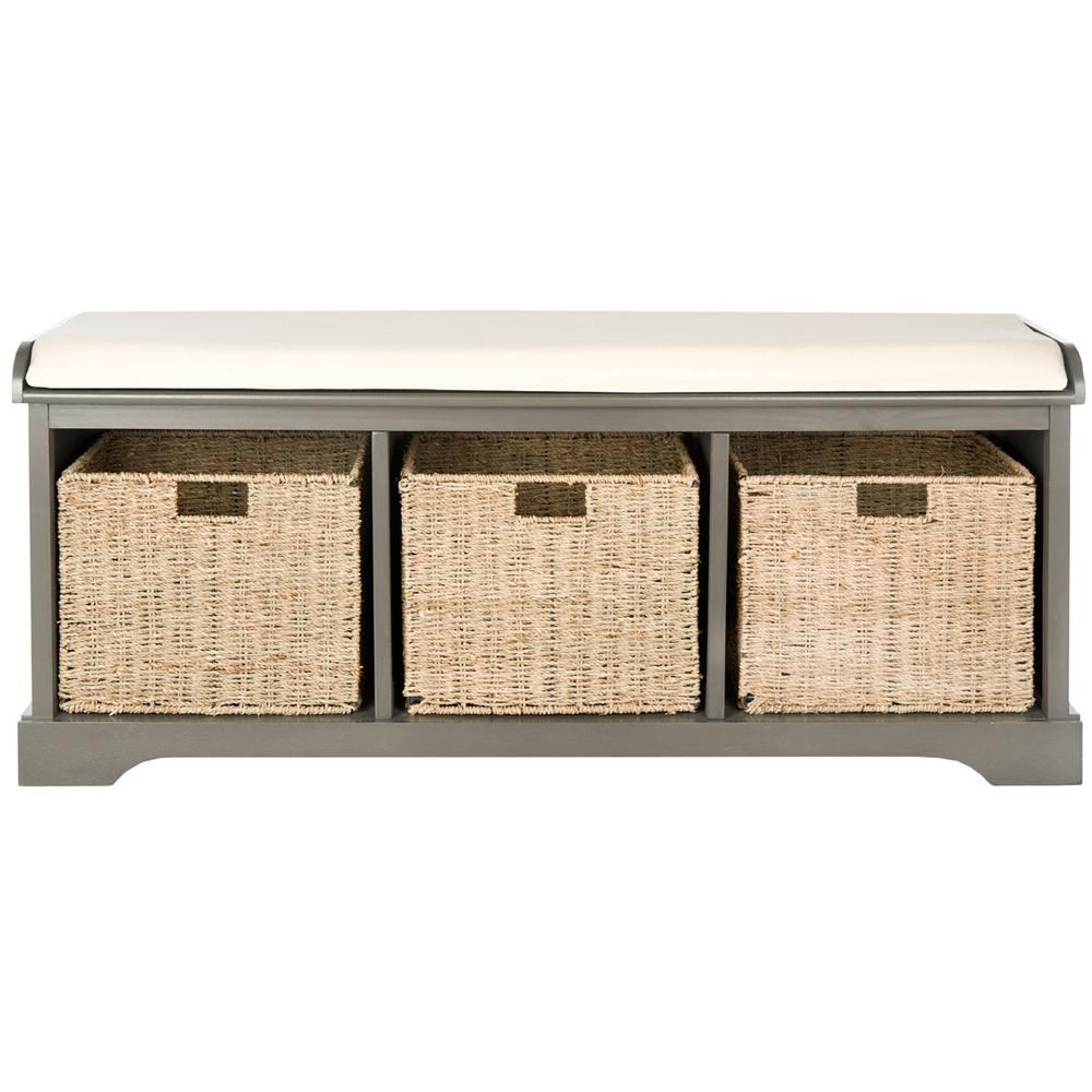 LONAN  WICKER STORAGE BENCH, AMH5733A. Picture 1
