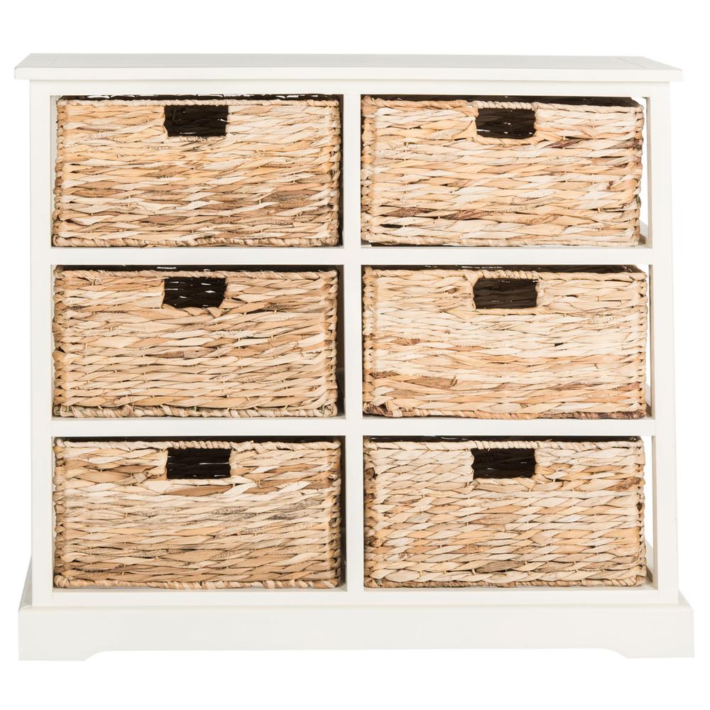 KEENAN 6 WICKER BASKET STORAGE CHEST, AMH5740B. Picture 1