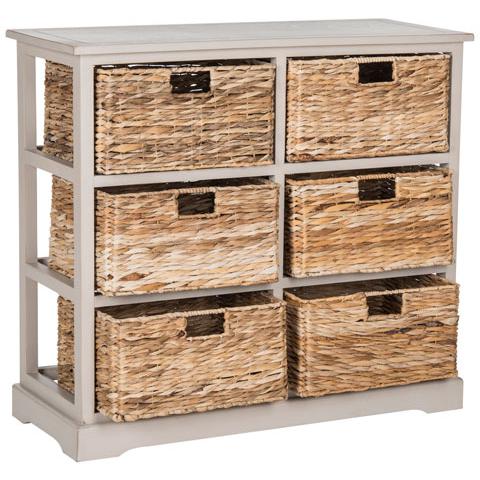 KEENAN 6 WICKER BASKET STORAGE CHEST, AMH5740D. Picture 1