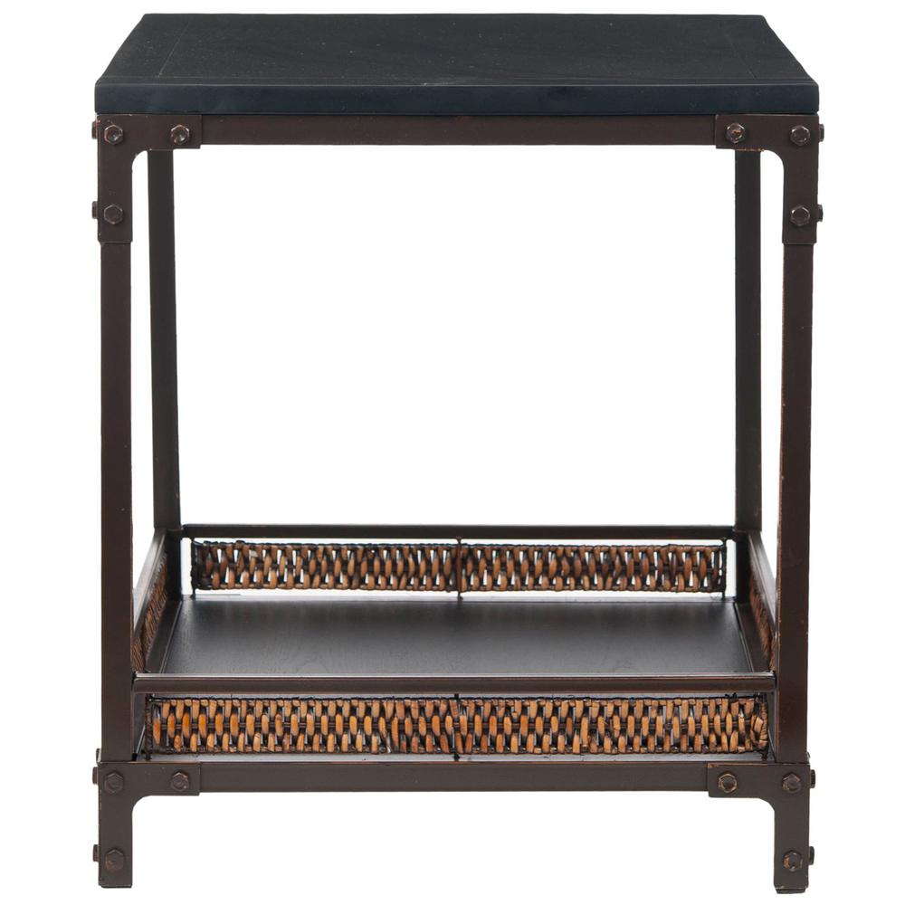 DINESH END TABLE WITH STORAGE SHELF. Picture 1