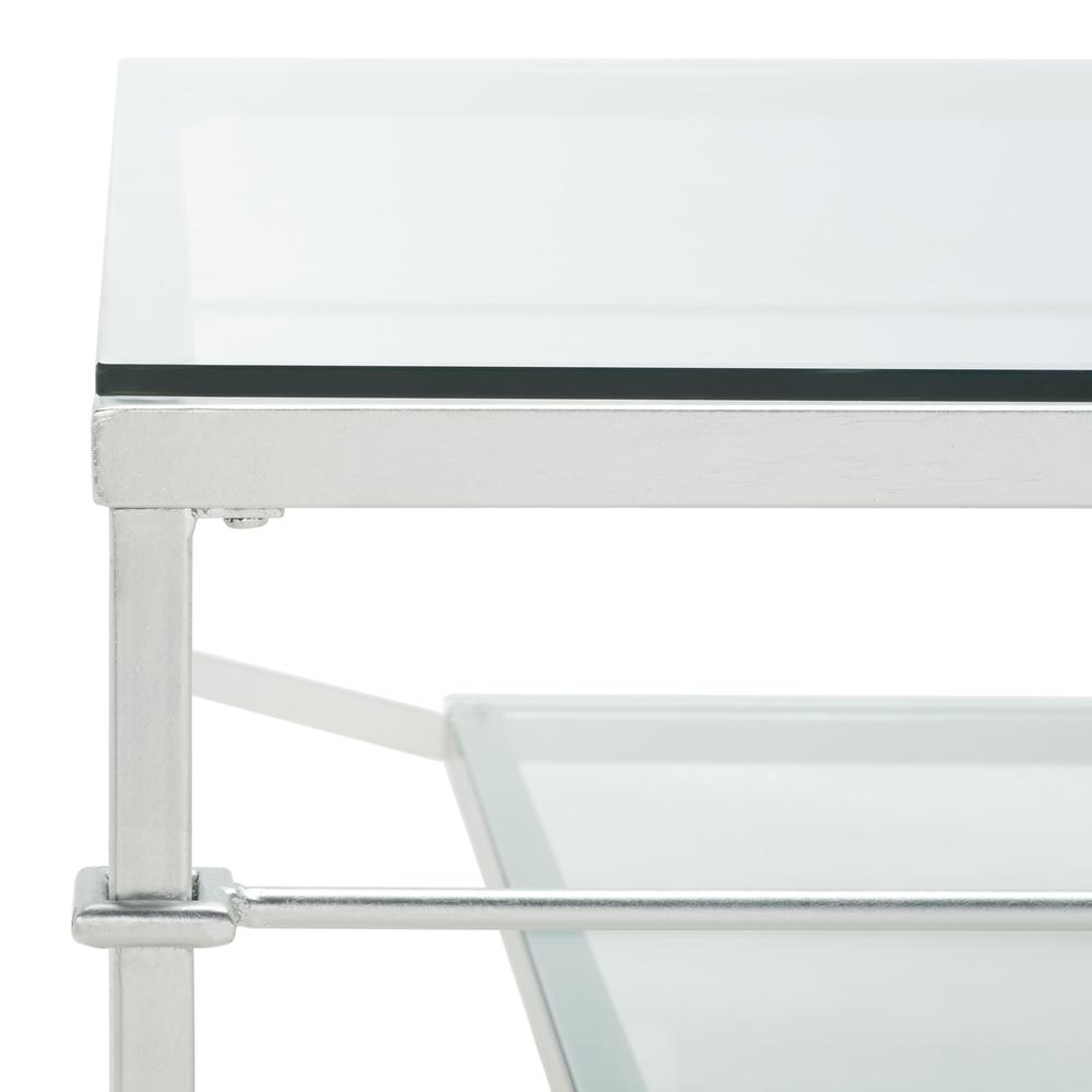 MIEKA SILVER LEAF GLASS COCKTAIL TABLE. Picture 2