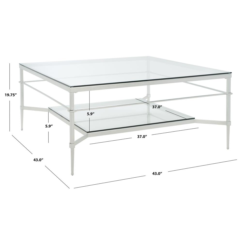 MIEKA SILVER LEAF GLASS COCKTAIL TABLE. Picture 4
