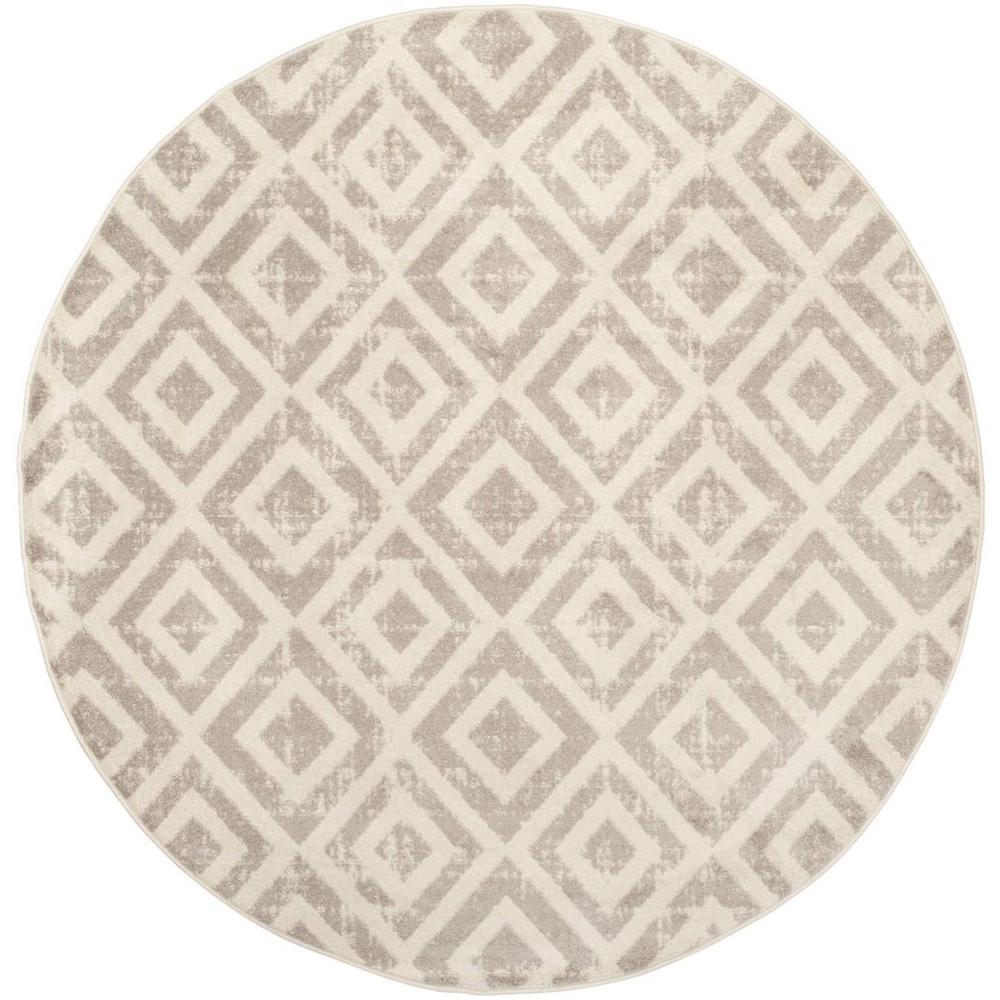 AMSTERDAM, IVORY / MAUVE, 6'-7" X 6'-7" Round, Area Rug, AMS105A-7R. Picture 1