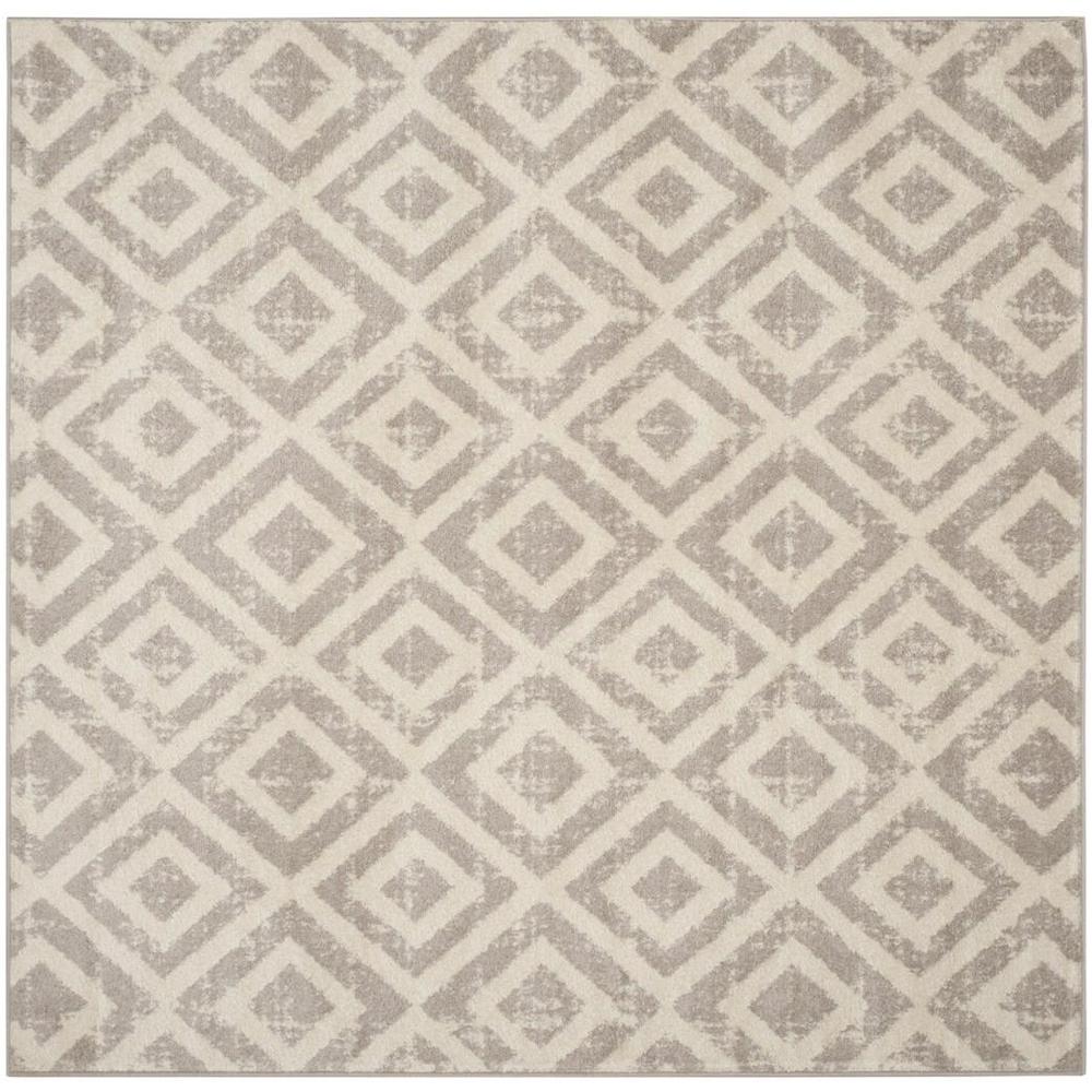AMSTERDAM, IVORY / MAUVE, 6'-7" X 6'-7" Square, Area Rug, AMS105A-7SQ. Picture 1