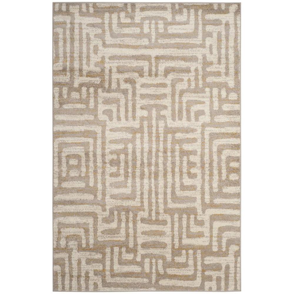 AMSTERDAM, IVORY / MAUVE, 5'-1" X 7'-6", Area Rug, AMS106A-5. Picture 1