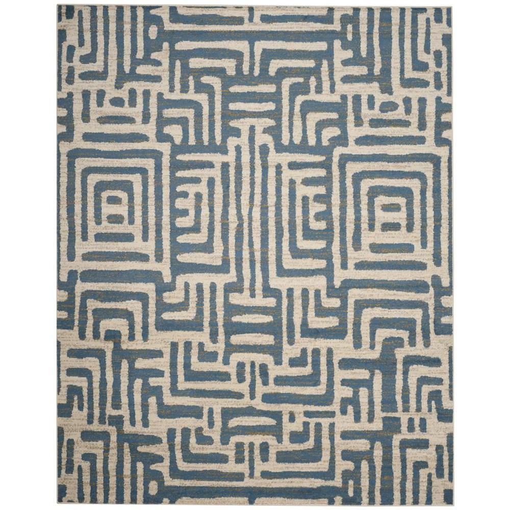 AMSTERDAM, IVORY / LIGHT BLUE, 8' X 10', Area Rug. Picture 1