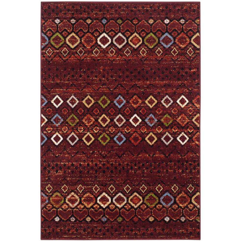 AMSTERDAM, TERRACOTTA / MULTI, 5'-1" X 7'-6", Area Rug. Picture 1