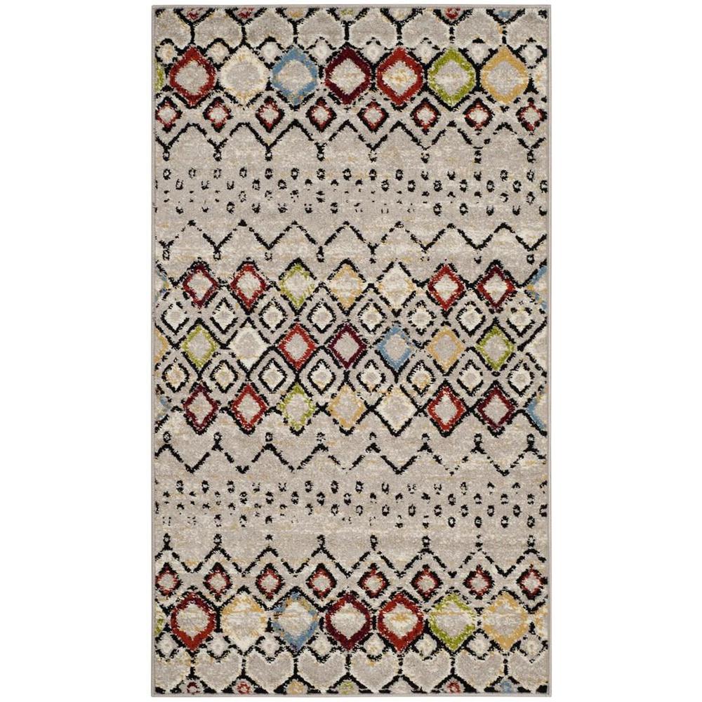 AMSTERDAM, LIGHT GREY / MULTI, 2'-3" X 4', Area Rug. Picture 1