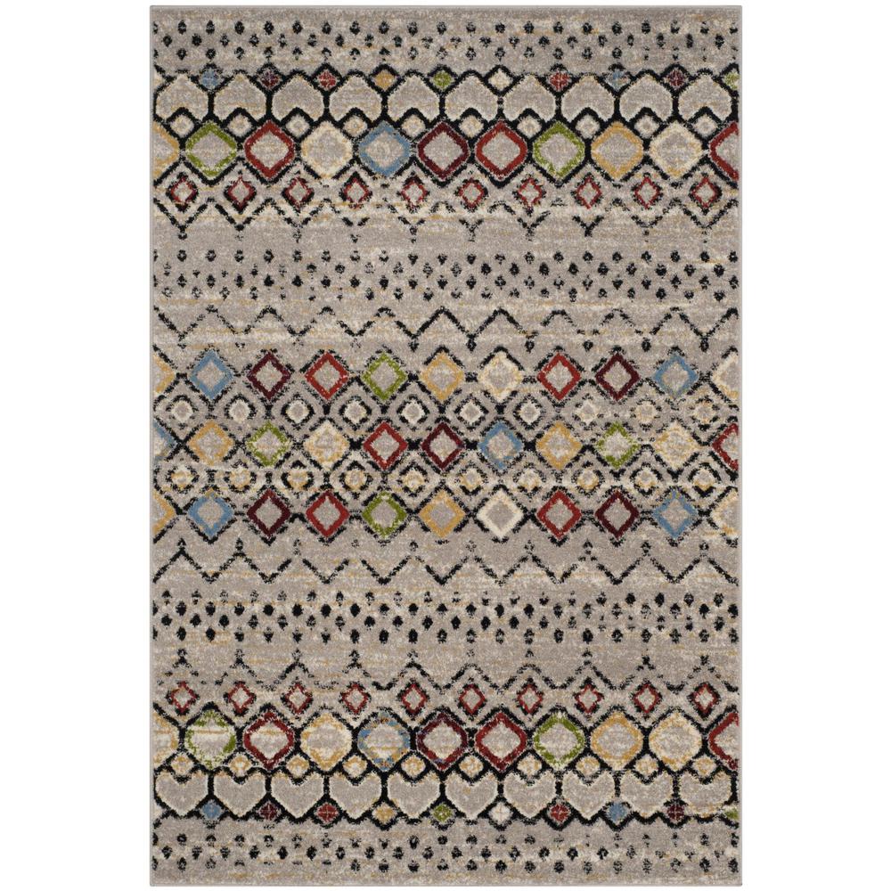 AMSTERDAM, LIGHT GREY / MULTI, 5'-1" X 7'-6", Area Rug. Picture 1
