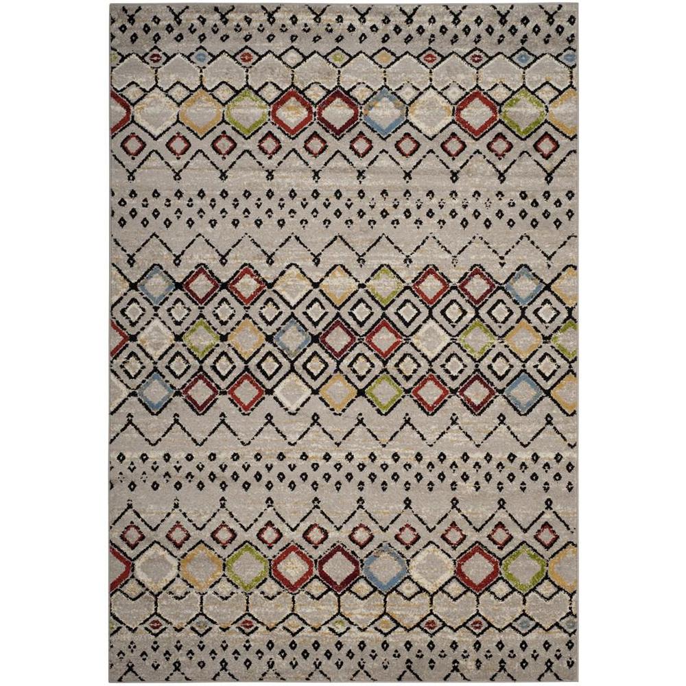 AMSTERDAM, LIGHT GREY / MULTI, 6'-7" X 9'-2", Area Rug. Picture 1