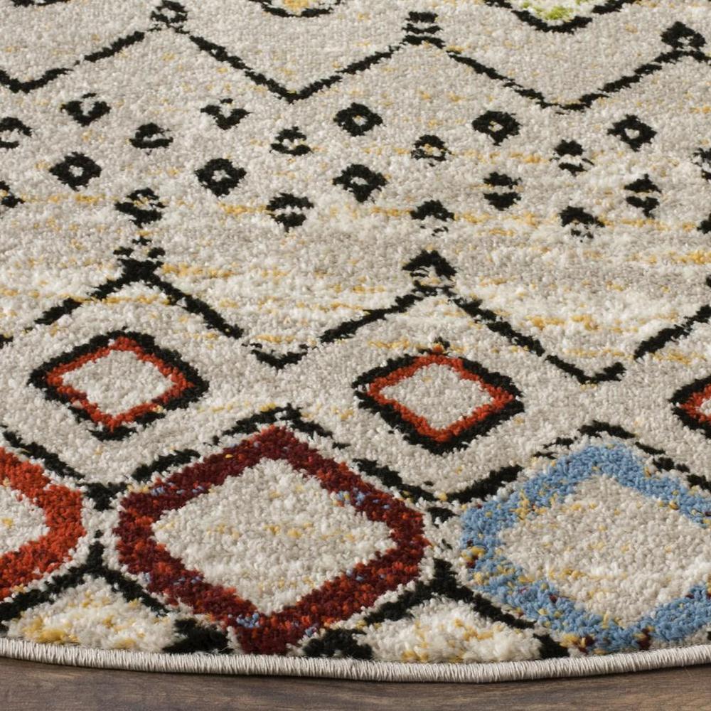 AMSTERDAM, LIGHT GREY / MULTI, 5'-1" X 5'-1" Round, Area Rug. Picture 1