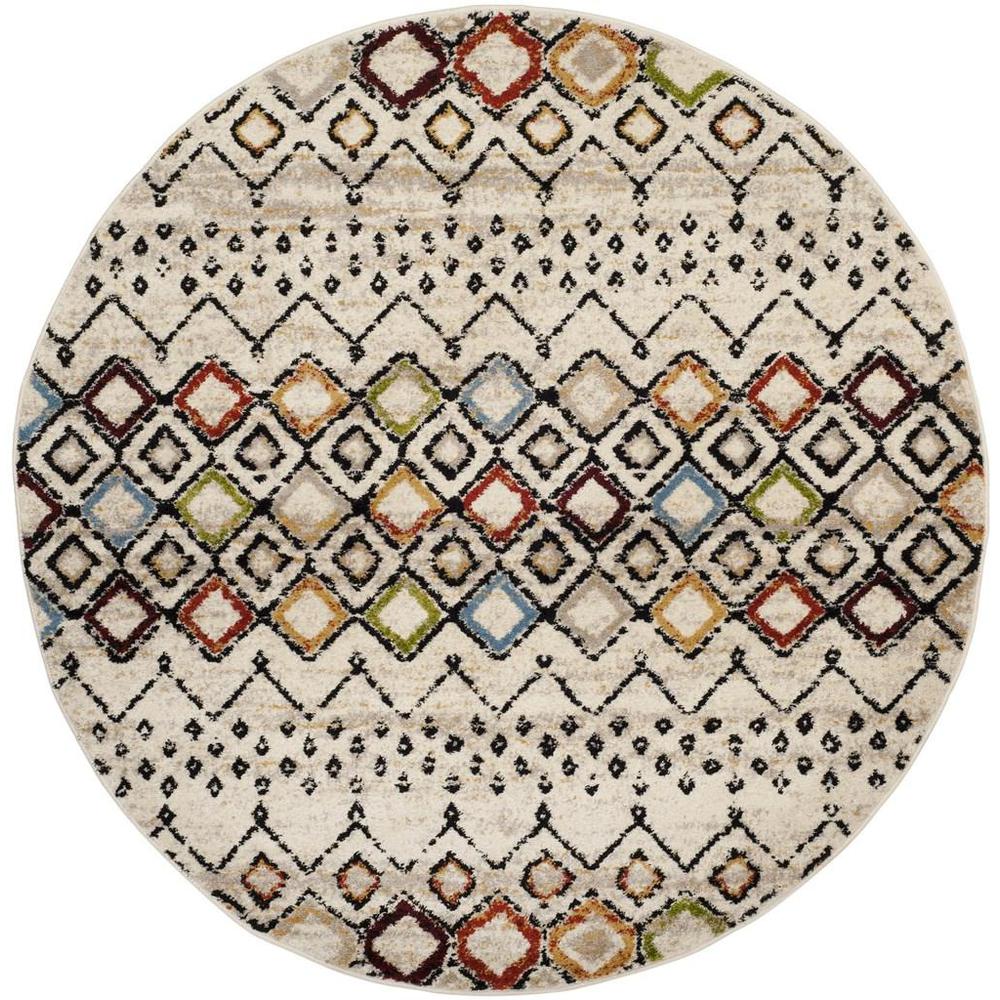 AMSTERDAM, IVORY / MULTI, 6'-7" X 6'-7" Round, Area Rug. Picture 1