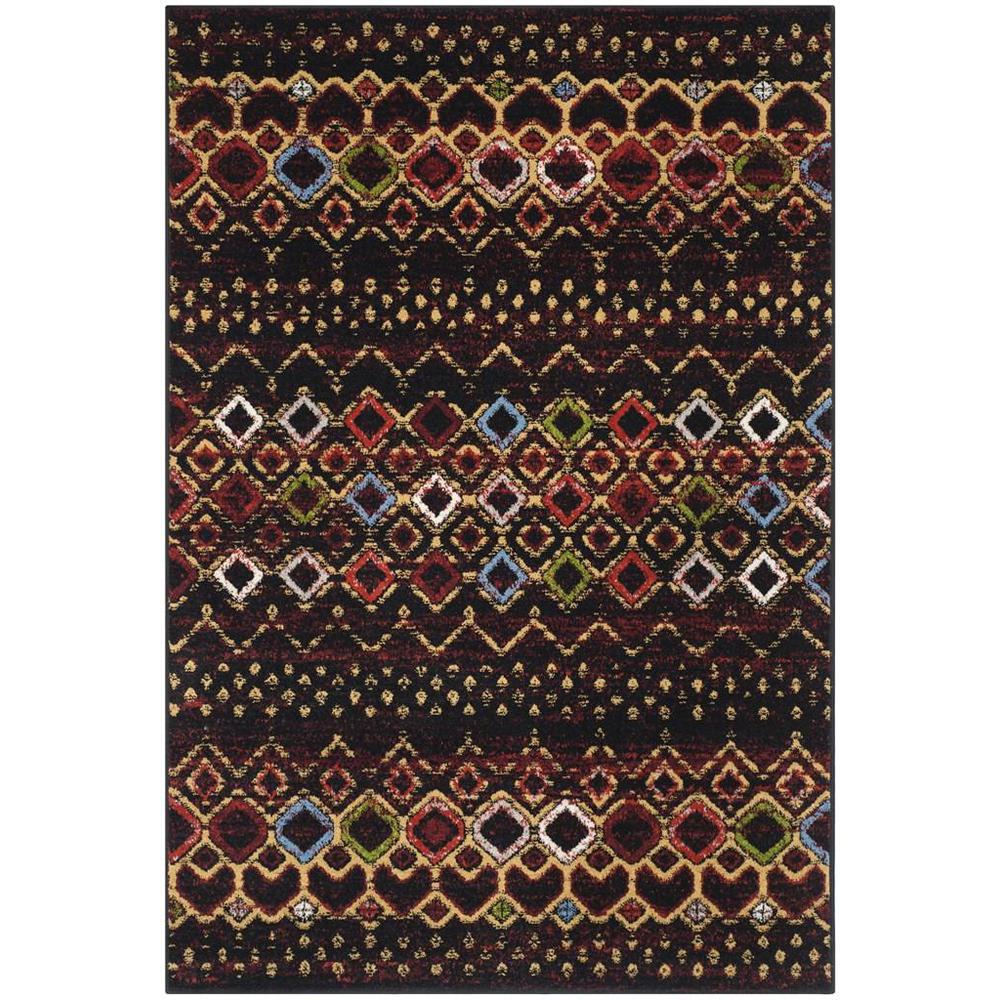 AMSTERDAM, BLACK / MULTI, 10' X 14', Area Rug. Picture 1