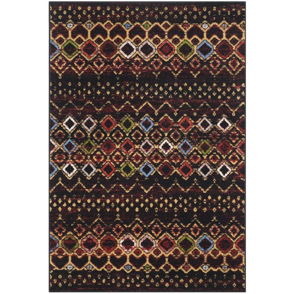 AMSTERDAM, BLACK / MULTI, 5'-1" X 7'-6", Area Rug. Picture 1
