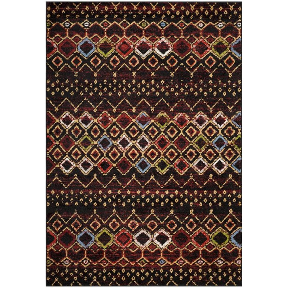 AMSTERDAM, BLACK / MULTI, 6'-7" X 9'-2", Area Rug. Picture 1