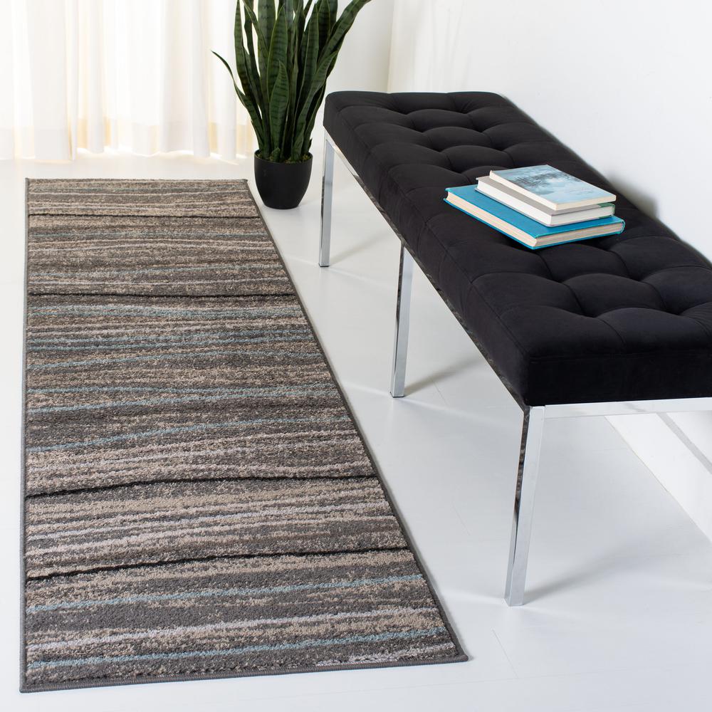 AMSTERDAM, SILVER / BEIGE, 2'-3" X 8', Area Rug. Picture 2