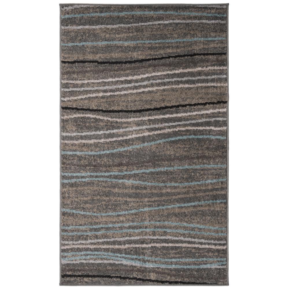 AMSTERDAM, SILVER / BEIGE, 3' X 5', Area Rug. Picture 1