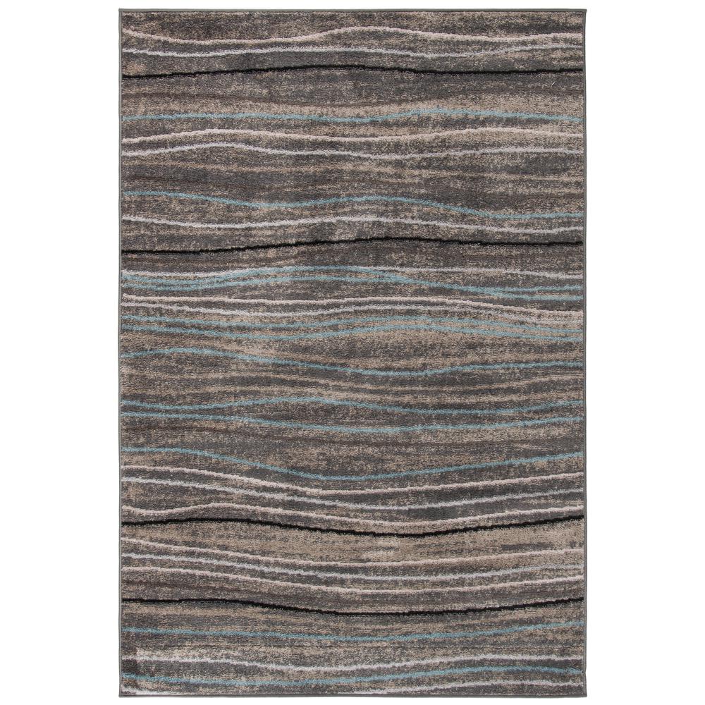 AMSTERDAM, SILVER / BEIGE, 5'-1" X 7'-6", Area Rug. Picture 6