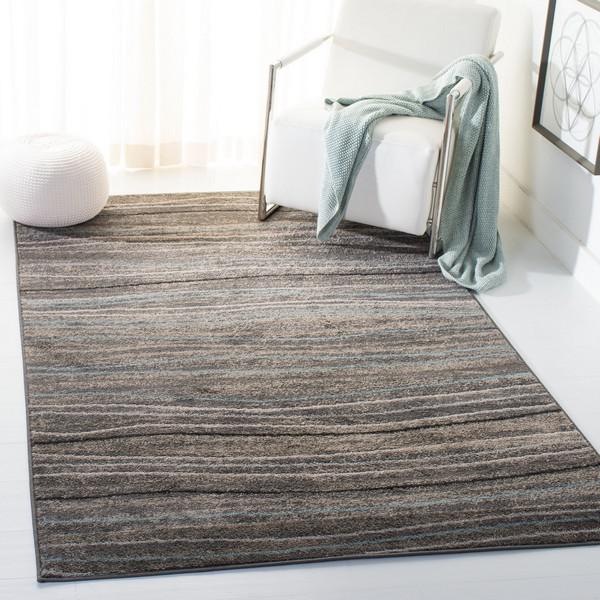 AMSTERDAM, SILVER / BEIGE, 5'-1" X 7'-6", Area Rug. Picture 5
