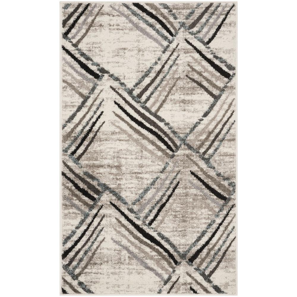 AMSTERDAM, CREAM / CHARCOAL, 3' X 5', Area Rug. Picture 1