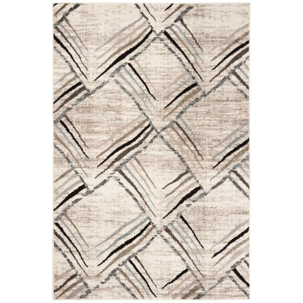 AMSTERDAM, CREAM / CHARCOAL, 4' X 6', Area Rug. Picture 1