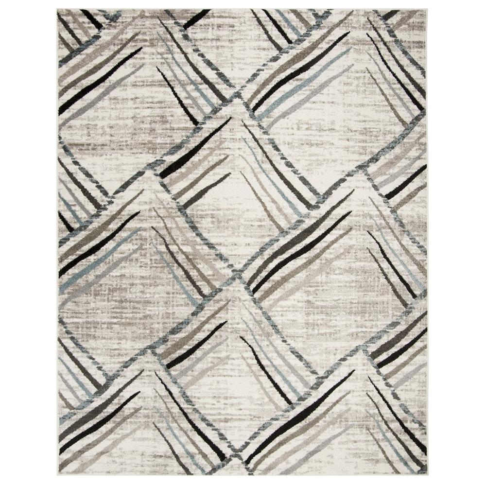 AMSTERDAM, CREAM / CHARCOAL, 8' X 10', Area Rug. Picture 1