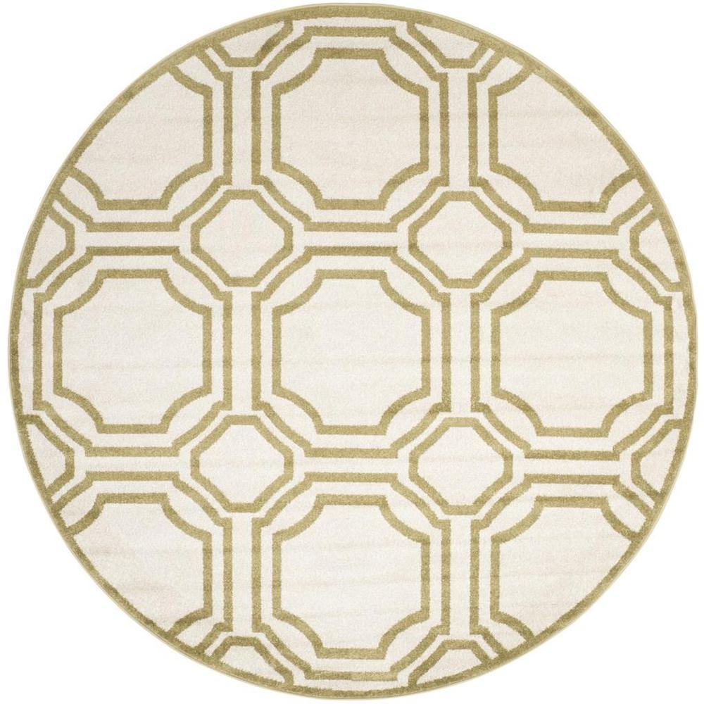 AMHERST, IVORY / LIGHT GREEN, 7' X 7' Round, Area Rug, AMT411A-7R. Picture 1