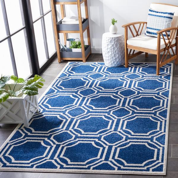 AMHERST, NAVY / IVORY, 4' X 6', Area Rug, AMT411P-4. Picture 3
