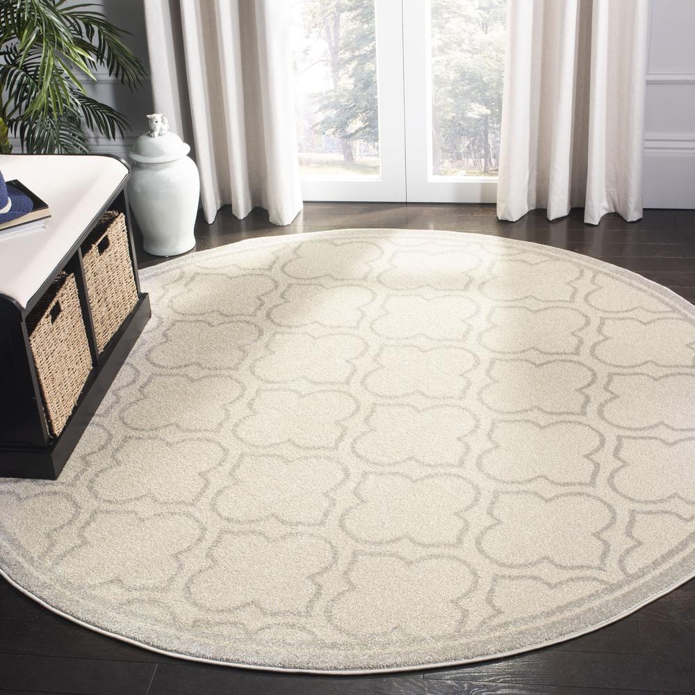 AMHERST, IVORY / LIGHT GREY, 7' X 7' Round, Area Rug, AMT412E-7R. Picture 1