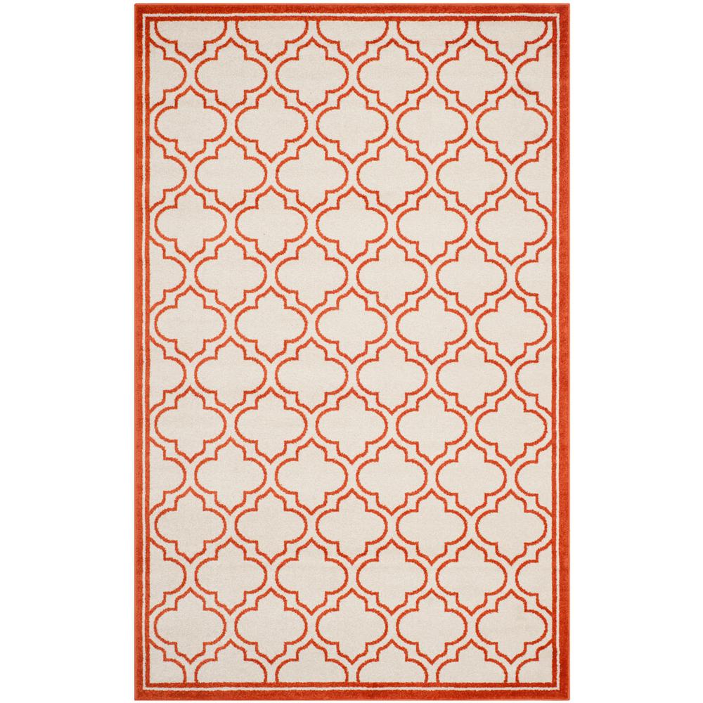 AMHERST, IVORY / ORANGE, 5' X 8', Area Rug, AMT412F-5. Picture 1