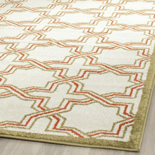 AMHERST, IVORY / LIGHT GREEN, 6' X 9', Area Rug, AMT413A-6. Picture 1