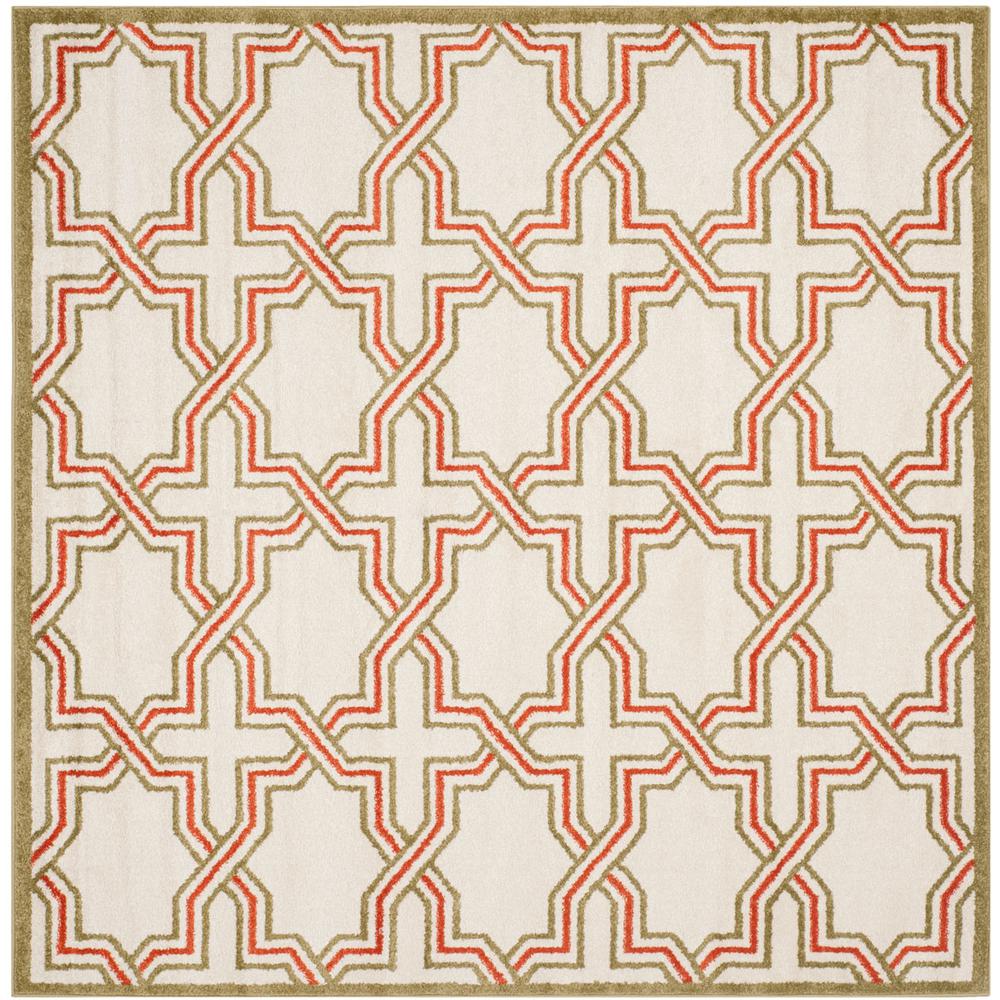 AMHERST, IVORY / LIGHT GREEN, 7' X 7' Square, Area Rug, AMT413A-7SQ. Picture 1