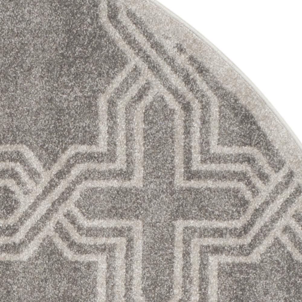AMHERST, GREY / LIGHT GREY, 7' X 7' Round, Area Rug, AMT413C-7R. Picture 4