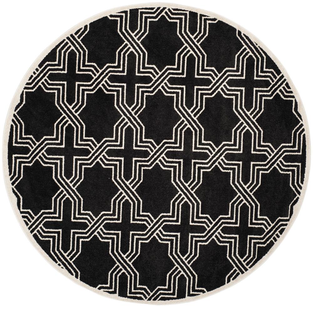 AMHERST, ANTHRACITE / IVORY, 7' X 7' Round, Area Rug, AMT413G-7R. Picture 1
